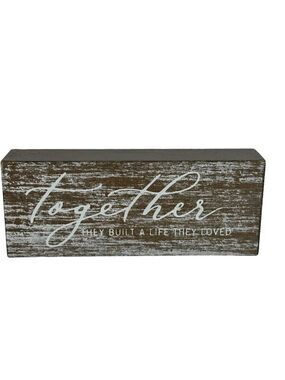 Farmhouse Rustic Mini Sign 6 x 2 Inch Tiered Tray Decor Kitchen Neutral Love